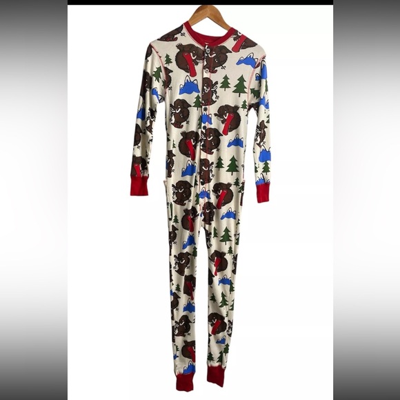 LAZY ONE Women Mammoth Mountain Long John XXS Sleepwear Pajama Flap Butt Cotton - Picture 2 of 7